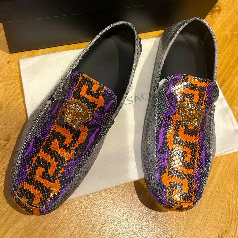Versace Python Print Loafers Size 41
